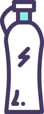 Su şişesi. Basit resimleme 