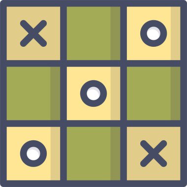 Tic tac toe oyunu. Web simgesi basit illüstrasyon 