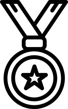 Madalya. Web simgesi basit illüstrasyon 