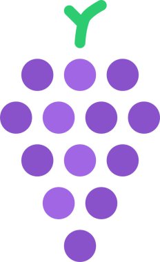 üzüm ikonu vektör illüstrasyonu 