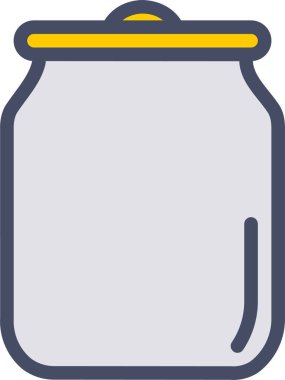 Kavanoz. Web simgesi basit illüstrasyon