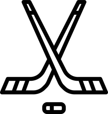 buz hokeyi web simgesi, basit vektör illüstrasyonu