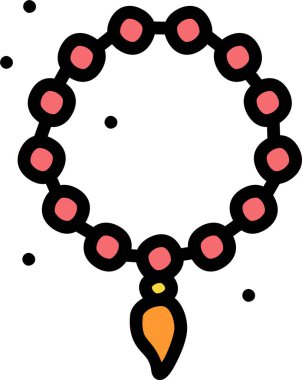 Kolye. Web simgesi basit illüstrasyon 