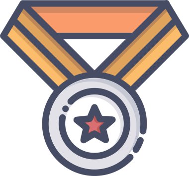 Madalya. Web simgesi basit illüstrasyon 