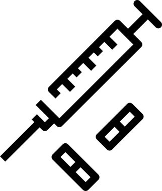 Şırınga. Web simgesi basit illüstrasyon