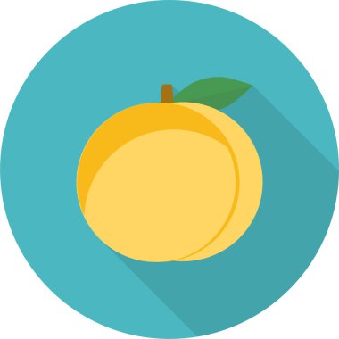 Şeftali. Web simgesi basit illüstrasyon 