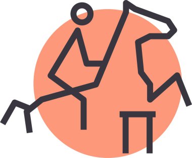 At. Web simgesi basit illüstrasyon