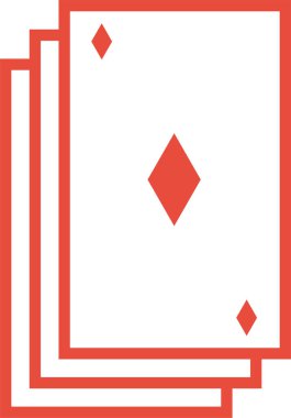 Kumarhane kartlarının vektör illüstrasyonu 