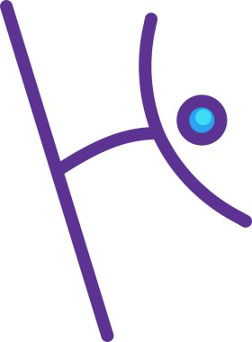 Jimnastik. Web simgesi basit illüstrasyon