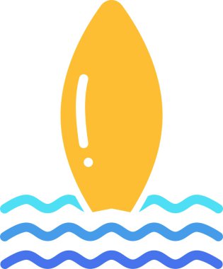 Sörf web simgesi basit illüstrasyon