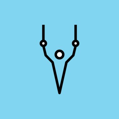 Jimnastik. Web simgesi basit illüstrasyon