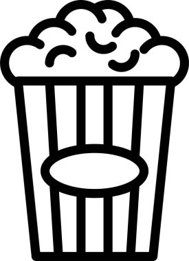 Patlamış mısır. Web simgesi basit illüstrasyon