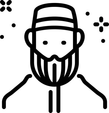 Adamım. Web simgesi basit illüstrasyon