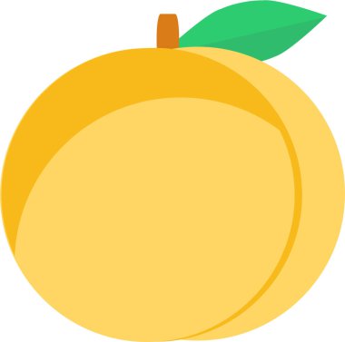 Şeftali. Web simgesi basit illüstrasyon 