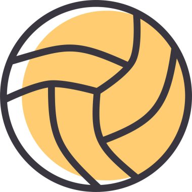 Voleybol. Web simgesi basit illüstrasyon