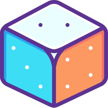 zar. Web simgesi basit illüstrasyon