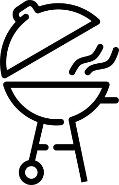 Barbekü. Web simgesi basit illüstrasyon