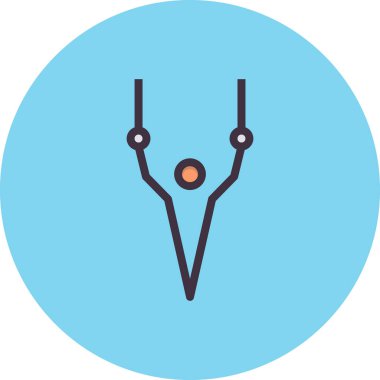 Jimnastik. Web simgesi basit illüstrasyon