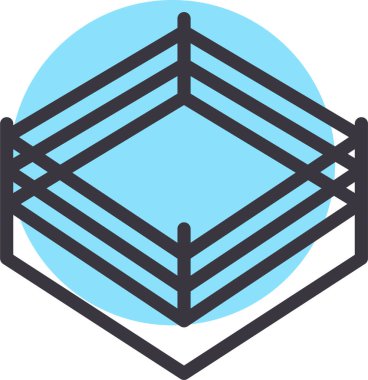 Boks ringi simgesinin vektör illüstrasyonu