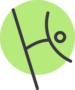Jimnastik. Web simgesi basit illüstrasyon