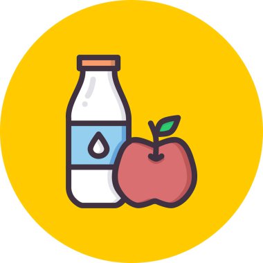 Sağlıklı yemek ikonu. Web simgesi vektör illüstrasyonu