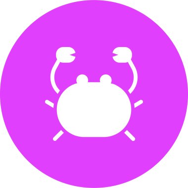 Yengeç. Web simgesi basit illüstrasyon   