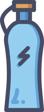 Su şişesi. Basit resimleme 