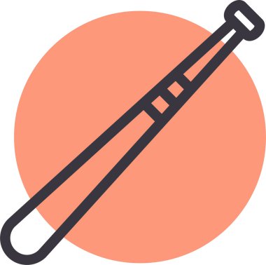 Beyzbol sopası. Basit resimleme 