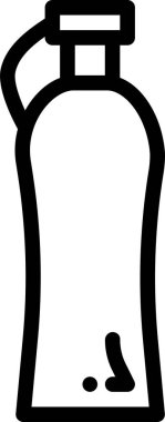 Su şişesi. Basit resimleme 