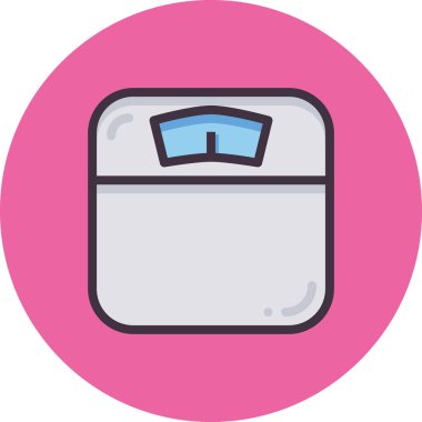 Ağırlık ölçekli ikon vektörü, saat işaretine uygun. renk sembolü çizimi