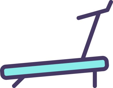 Koşu bandı. Web simgesi basit illüstrasyon