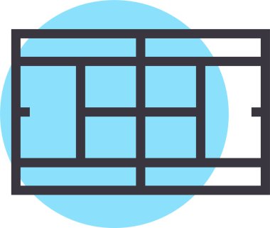 Tenis oyunu web simgesi, basit vektör illüstrasyonu