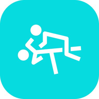 judo. Web simgesi basit illüstrasyon