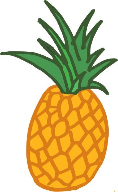 Ananas. Web simgesi basit illüstrasyon