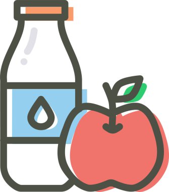 Sağlıklı yemek ikonu. Web simgesi vektör illüstrasyonu