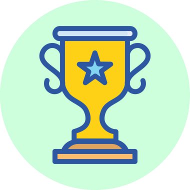 Kupa. Web simgesi basit illüstrasyon