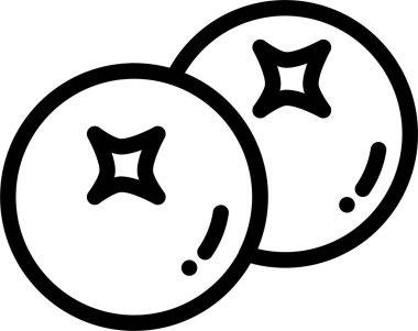 yaban mersini ikonu vektör çizimi 