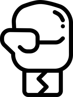 Çizgi film boks eldiveninin çizimi 