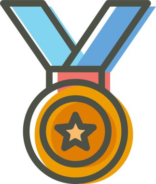 Madalya. Web simgesi basit illüstrasyon 