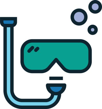 Dalış maskesi. Basit tasarım 