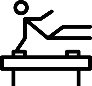 Jimnastik. Web simgesi basit illüstrasyon