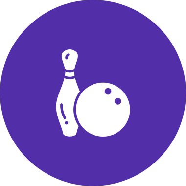 Bowling topu ikonu vektör illüstrasyonu