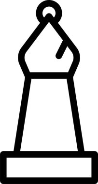 Fil satranç taşı simgesinin vektör illüstrasyonu