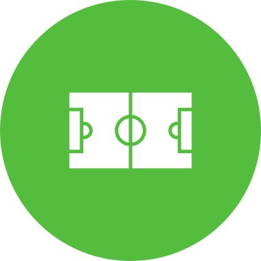 futbol alanı simgesi, vektör illüstrasyonu