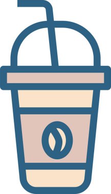 Kahve. Web simgesi basit illüstrasyon 