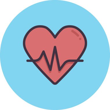 Kalp aktivitesi. Web simgesi basit illüstrasyon