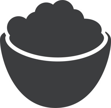 yiyecek ve içecek beyaz bckground üzerinde düz vektör simgesi