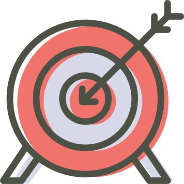 Hedef. Web simgesi basit illüstrasyon