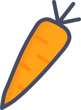 Havuç. Web simgesi basit illüstrasyon