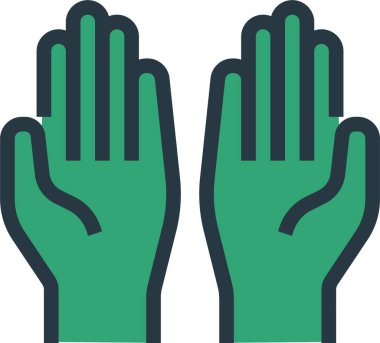 Eller. Web simgesi basit illüstrasyon 